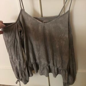 Soft and Sexy Cold Shoulder Peplum Top